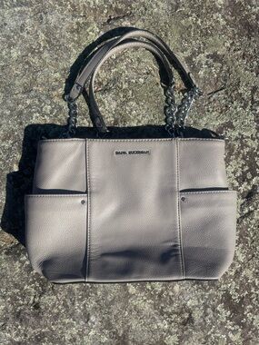 Dana Buchman Silver Grey/Taupe colored Tote Purse Bag in Taupe Gray